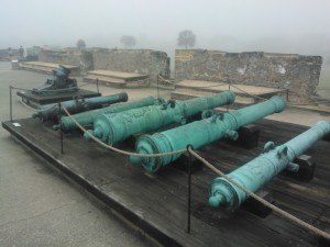 Cannons protected the fort in St Augustine.